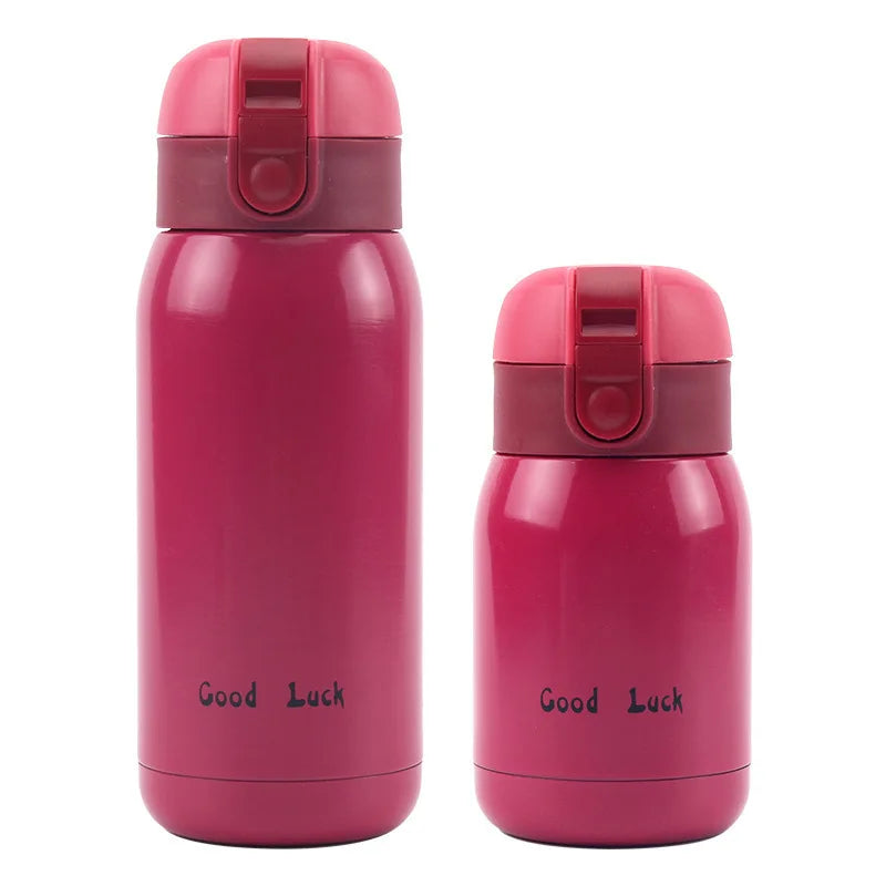 200 Lucky Mini Vacuum Cup Stainless Steel Bottle Cold Beverages Qme Rose red 360ml 201-300ml