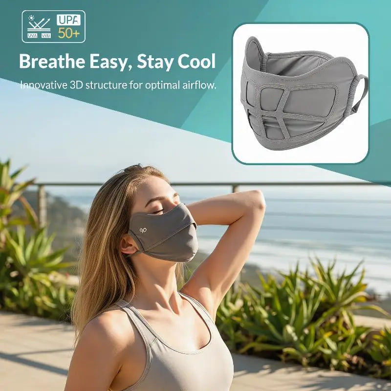 Summer Face Mask Cover Sunscreen Veil Eye Protection Gini Golf Thin Qme