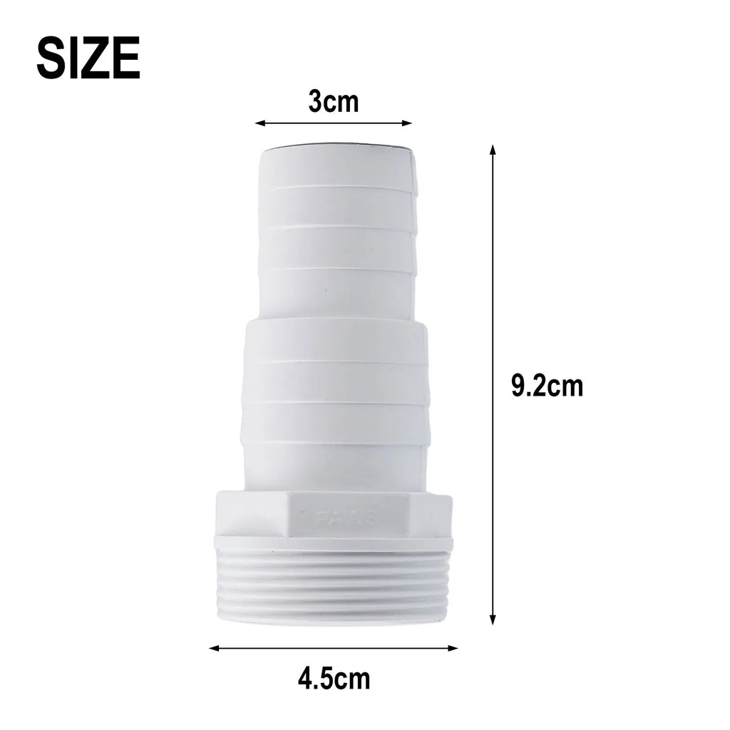 ABS 1.5 Inch Thread Spare Hose Nozzle For Swimming Pool Hoses With Diameter 32-38mm For SPX1091Z7/SPX1091Z4 9.5*4.5*3 Cm White Qme
