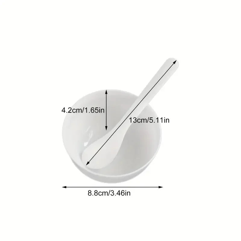 Small DIY Face Masks Mud Bowl Spoon Portable Beauty Tools Homemade Qme