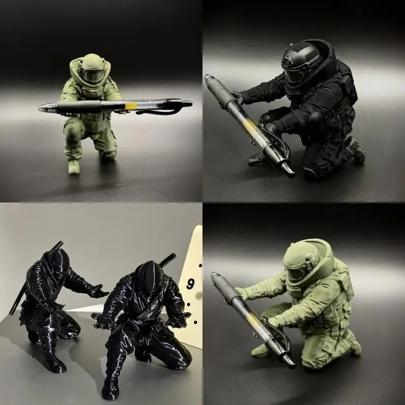 Desktop Organizer Soldier Pen Holder Creative 3D Printed Figure Qme