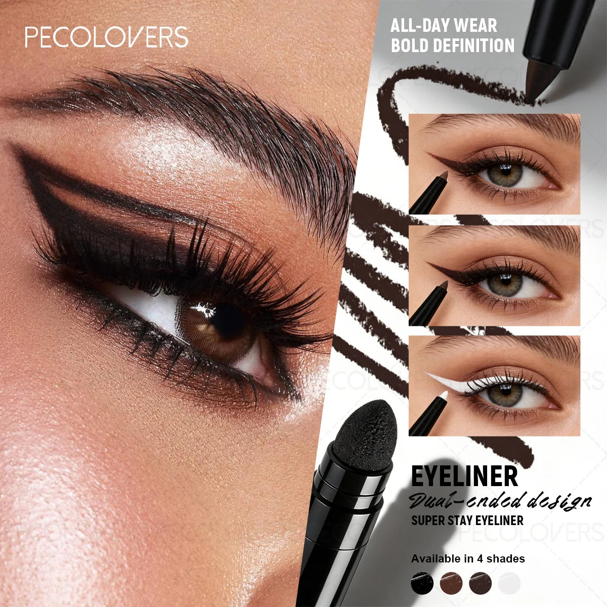 Double Head Eyeliner Gel Pen Multi Selection Rendering Not Easy Qme