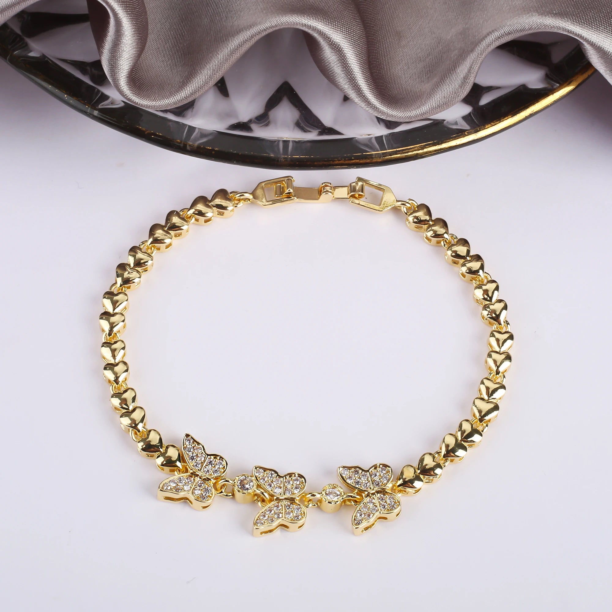 10 Style Classic Shiny CZ Heart Shaped Butterfly Star Geometric Bracelet Delicate For Women Party Wedding Jewelry Gift Wholesale Qme 2