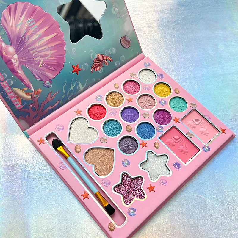 18-color Children's Makeup Pearlescent Matte Glitter Effects Qme