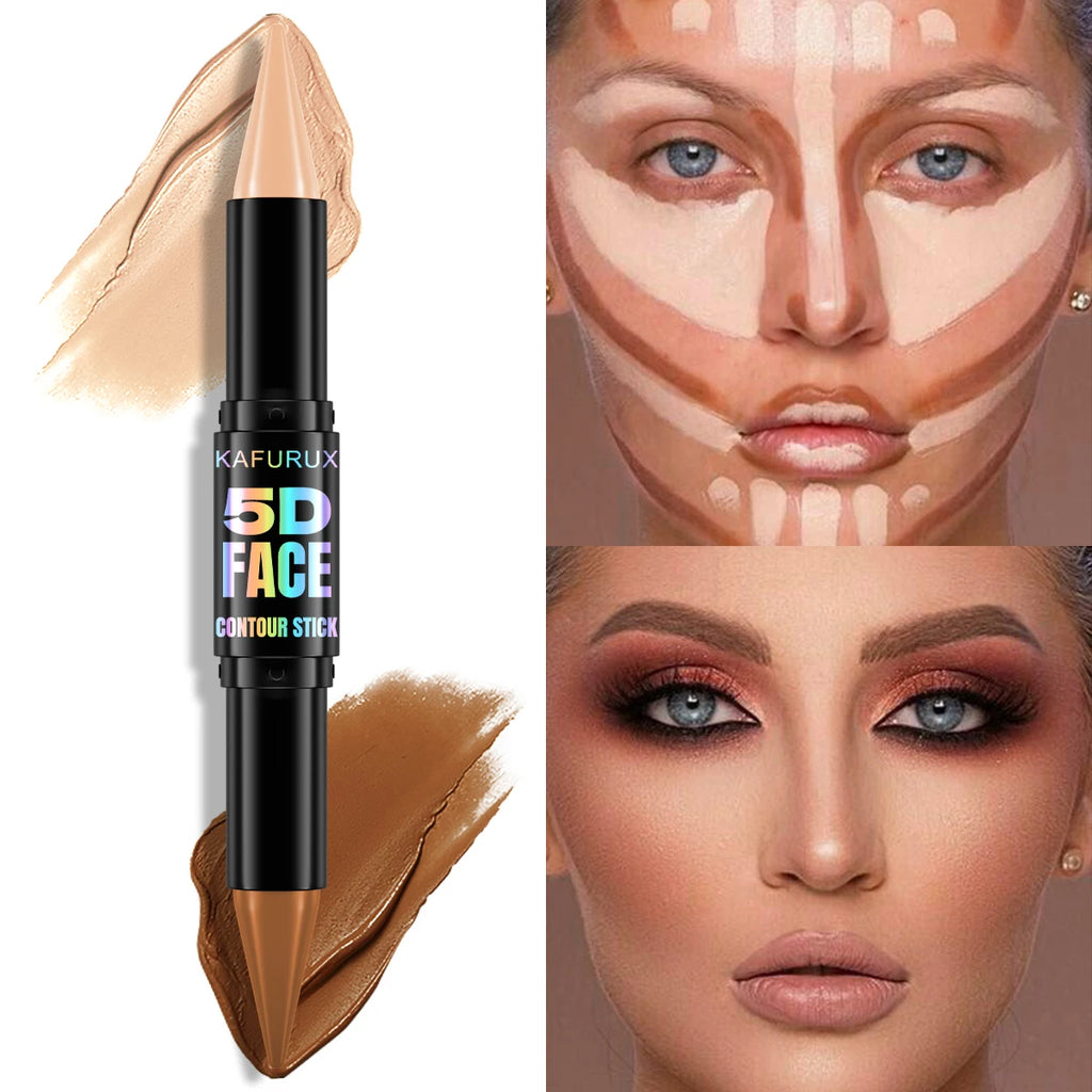 Contour Stick Duo Double-eneed Highlight Shadow Cream Waterproof Full Qme