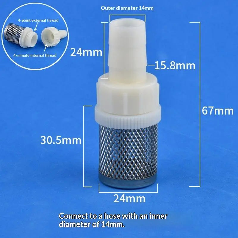 Stainless Steel Filter Fish Tank Aquarium Garden DIY Accessories 1 Qme 16mm Filter 1pcs