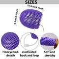 Honeycomb Exfoliating Shower Finger Caps Body Scrub Cleansing Bath Qme Purple