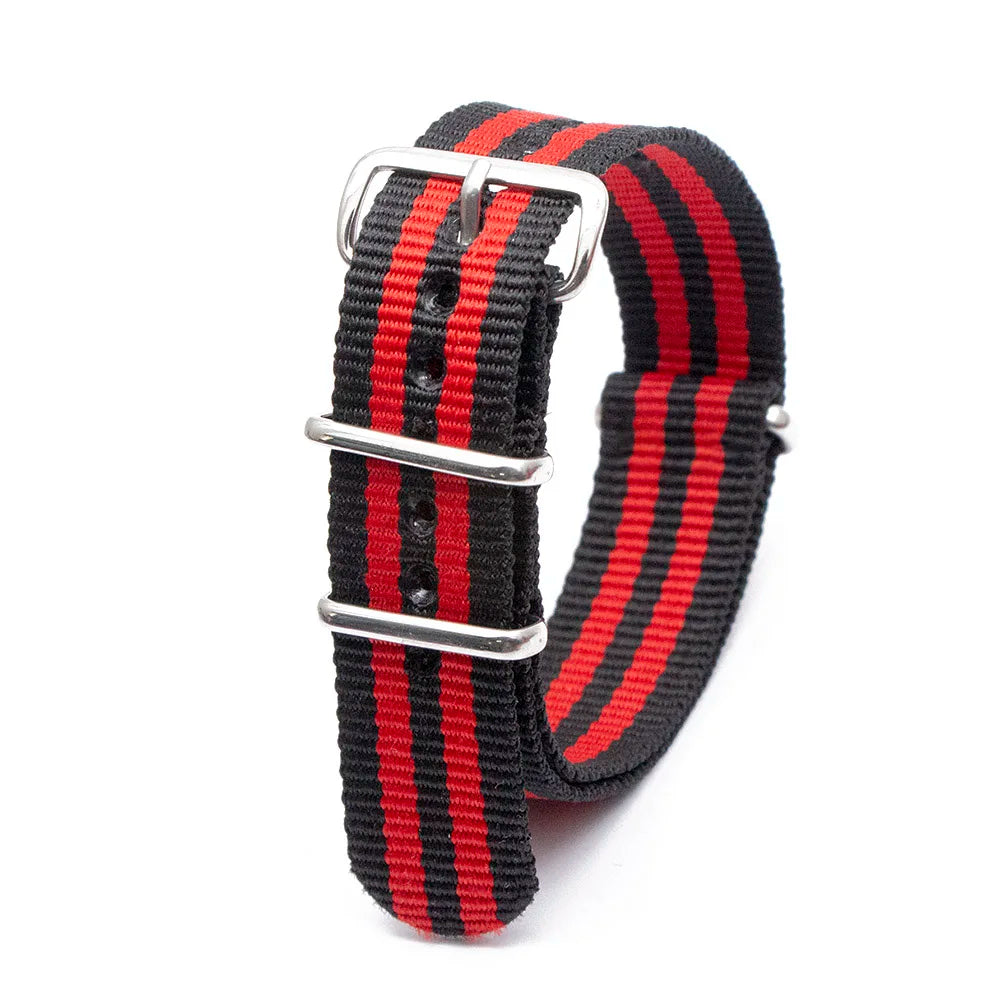 Durable Striped Nylon Wristband Bracelet Watch Band Universal Strap