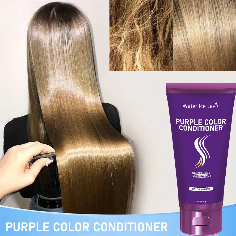 Purple Repair Hair Mask Keratin Deep Nourishing Dry Frizzy Damaged Treatment Collagen Magical 5 Second Soft Shiny Care Qme