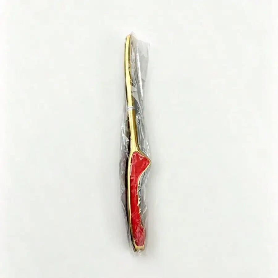 Kitchen Plastic Handle Stainless Steel Clip Food Steak Fried Bread Qme red