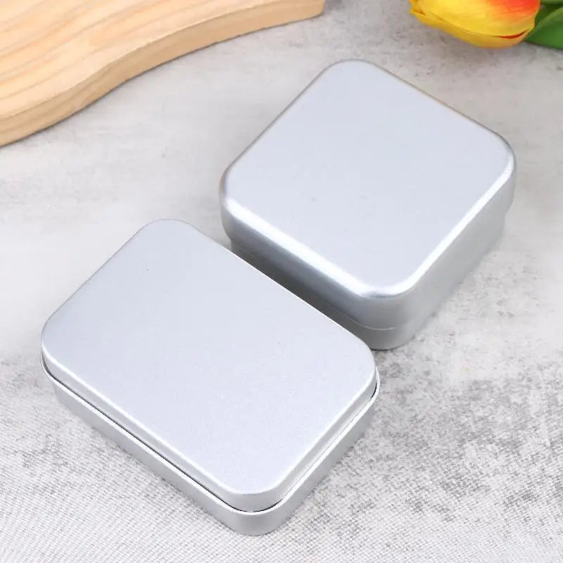 Travel Soap Tray Container Dish Home Bathrooms Square Aluminum Box Qme