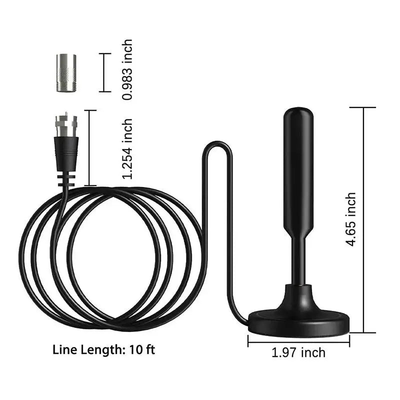 Digital TV Antenna Indoor Signal Amplifier Gain 720P 1080P Adapter Qme