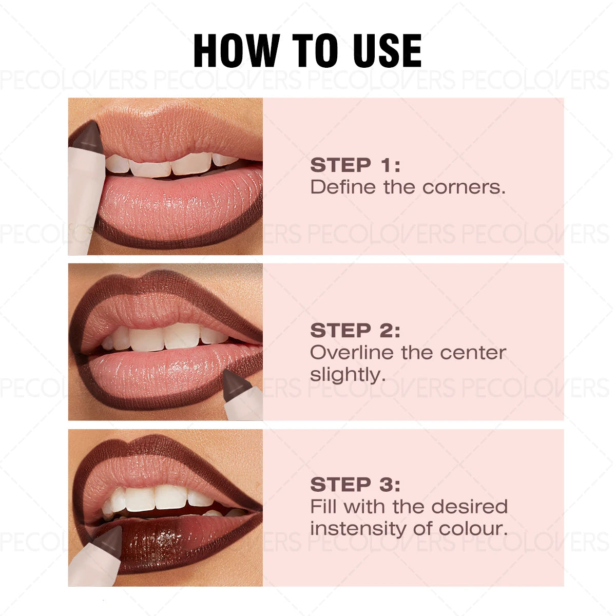 Multi Lipliner Plump Charming Lips Waterproof Sweat Resistant Qme