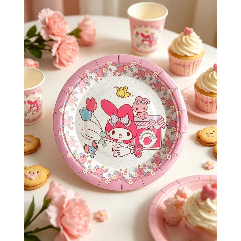 Hello Kitty Kuromi Cute Cartoon Birthday Party Decorations Holiday Qme