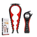 Multi-functional Can Bottle Opener Twist Cap Remover Anti-slip Grip Qme Black Red