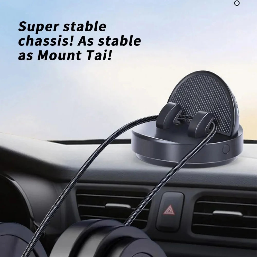 Dashboard Car Phone Mount Holder Car Navigation Holder 360-Degree Rotation Holder Stand with luminous Number Plate Phone Bracket Qme