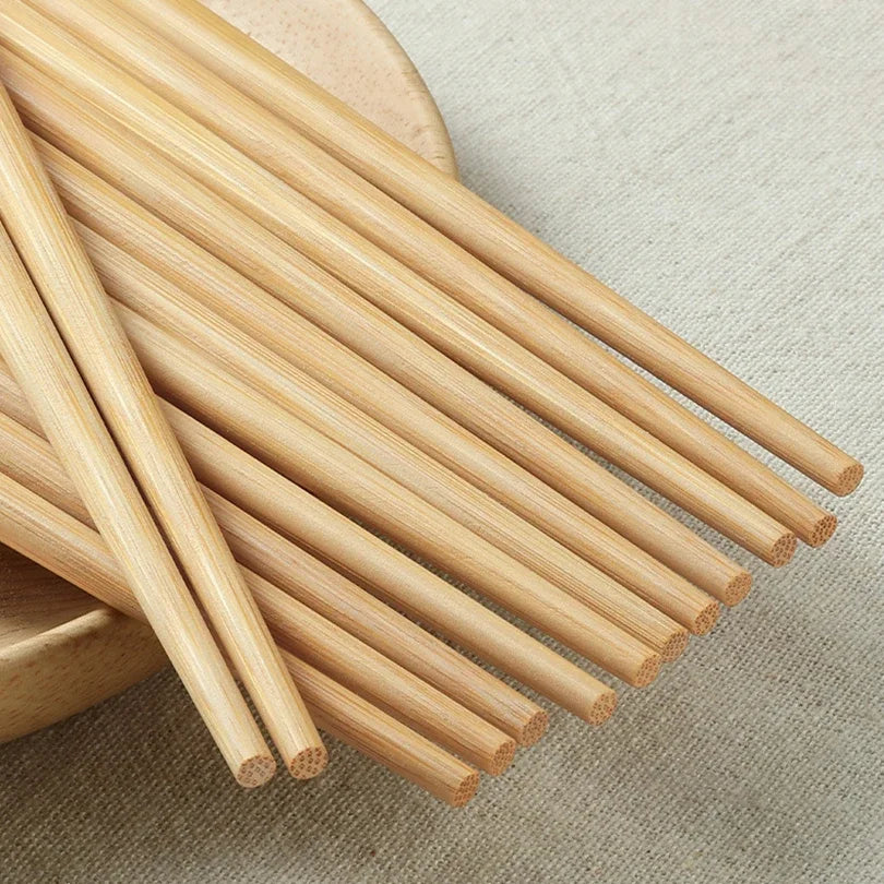 5/10 Pairs Chinese Bamboo Chopsticks,Unpainted, Wax Free, Mold Proof, Anti Slip,Japanese Kitchen Utensils Bamboo Chopsticks Set Qme