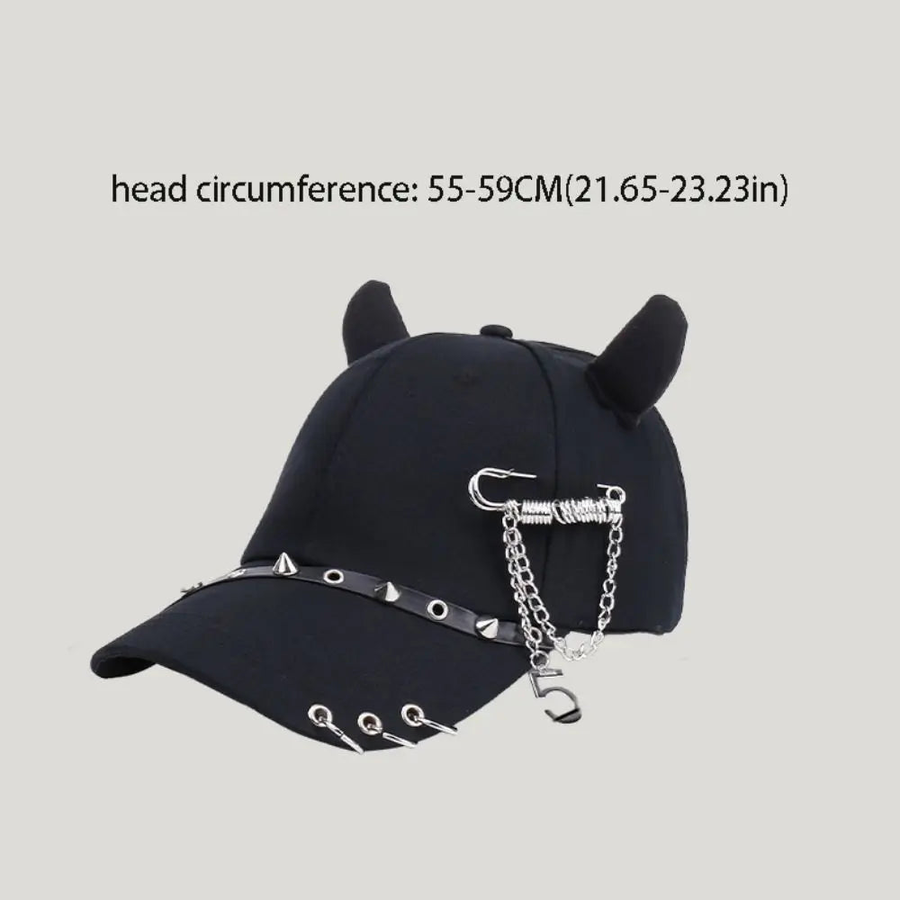 Fashion Hiphop Cat Ear Baseball Cap Rivet Pin Peaked Spicy Girls Qme