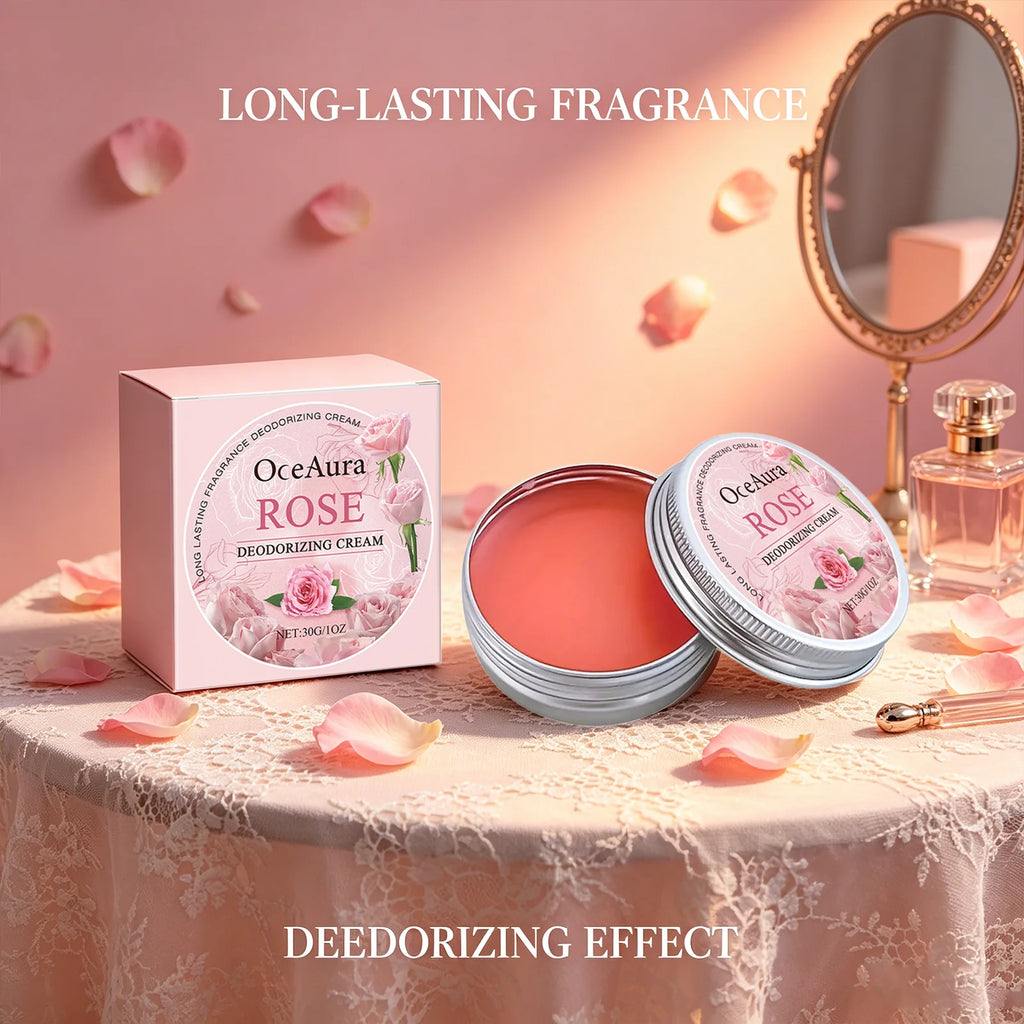 Oceaura Rose Deodorizing Cream Long-lasting Odor Inhibiting Sweat Qme
