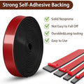 Self-adhesive Rubber Flat Strip Glass Shock Absorption Buffer Adhesive Tape Non-slip Rubber Mat Door Gap Seal Home Improvement Qme 5mmx15mmx5m