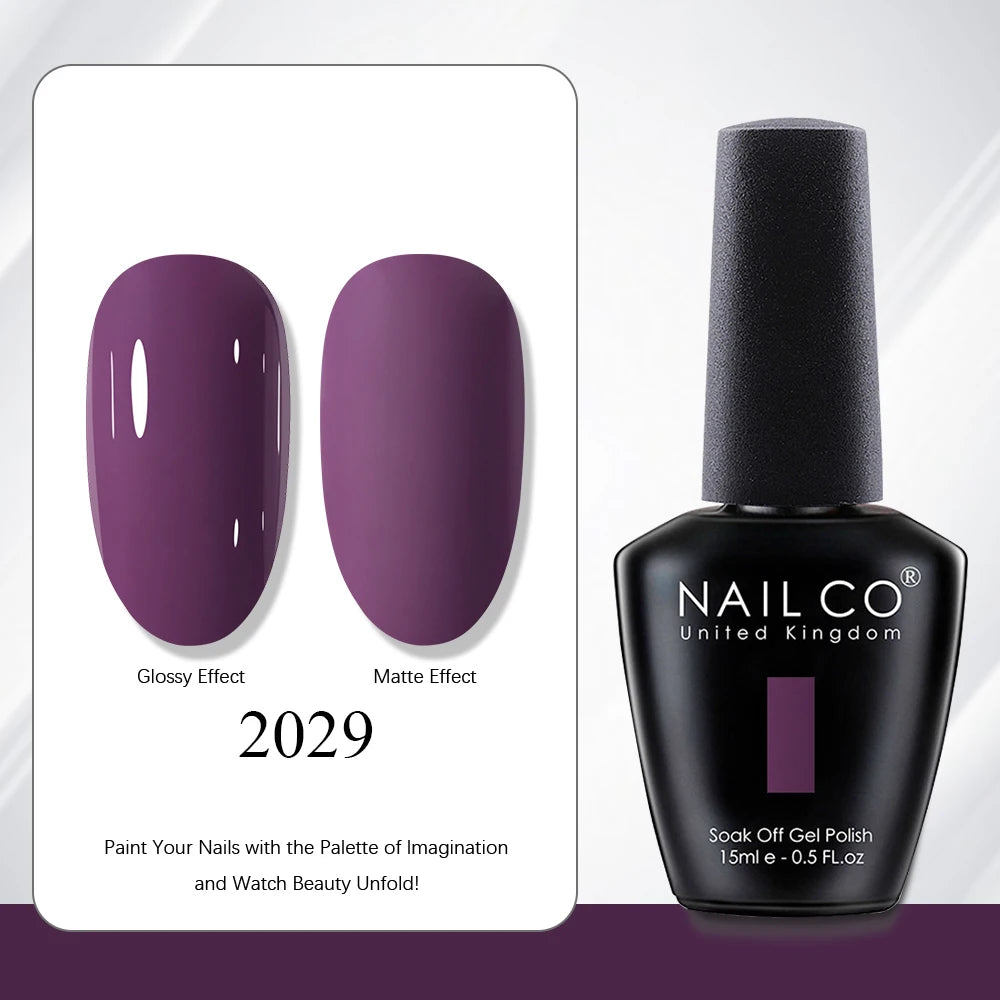 NAILCO Nail Gel Polish Autumn Product Art Soak Off UV Varnish Lacquer Qme 2029