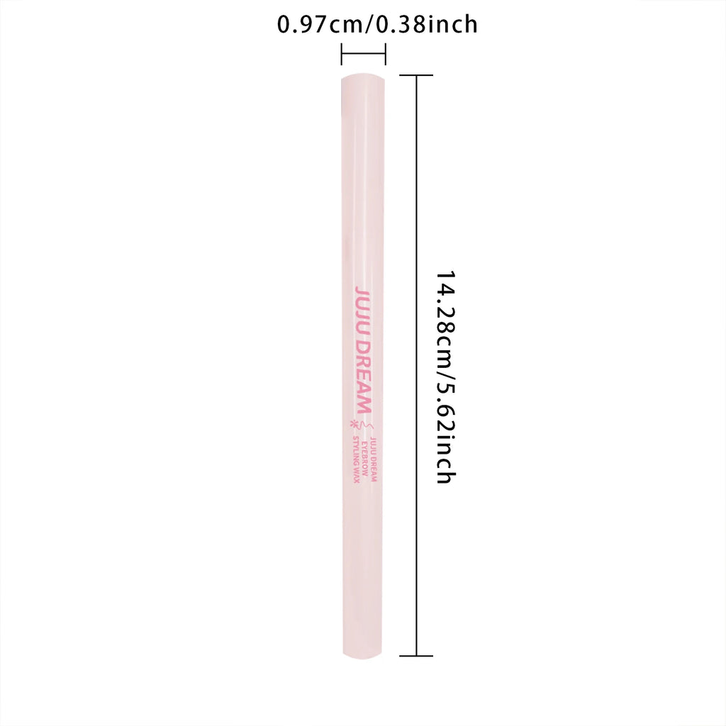 Double head flat core eyebrow wax brush, waterproof and lasting, cream black brown eyebrow, precise styling, clear contour Qme