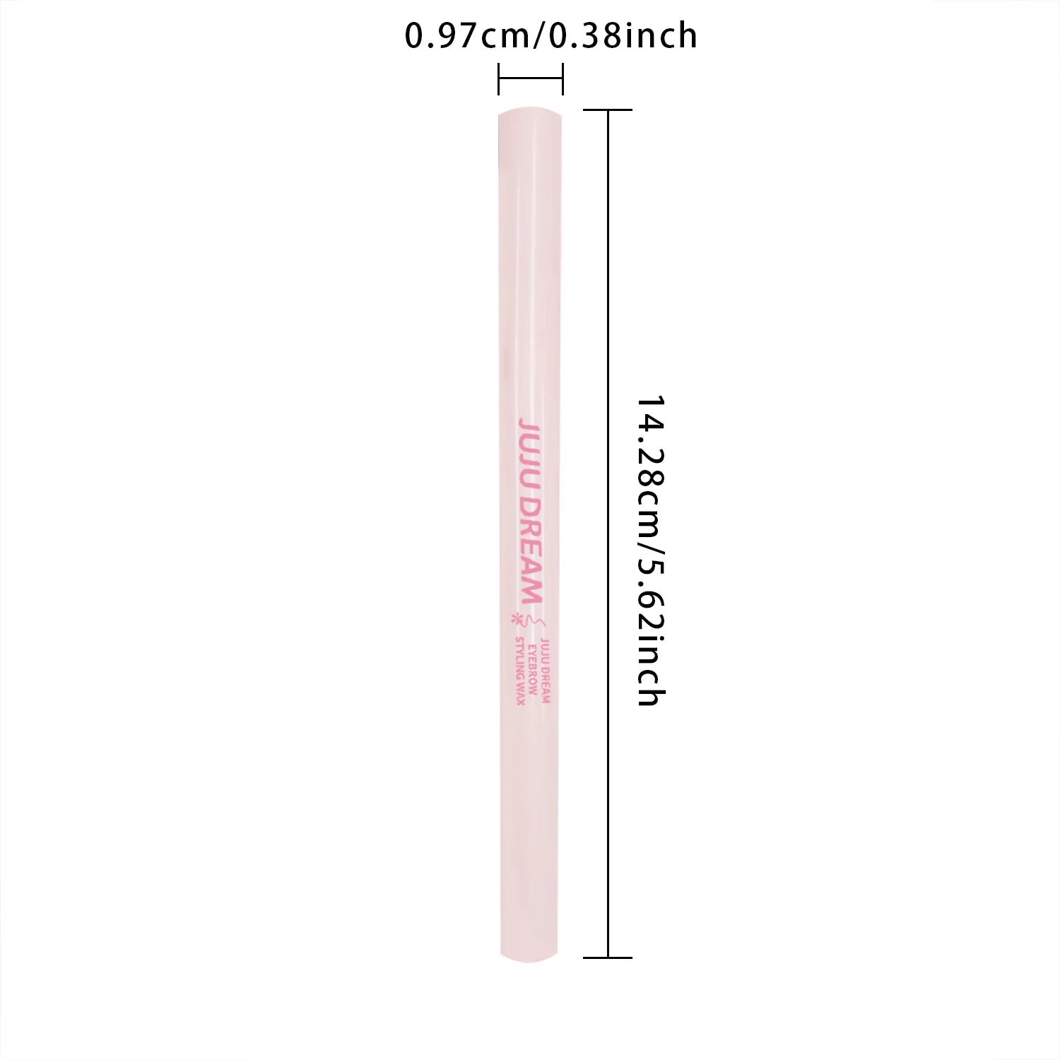 Double head flat core eyebrow wax brush, waterproof and lasting, cream black brown eyebrow, precise styling, clear contour Qme
