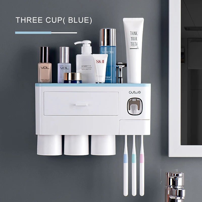 Bathroom Accessories Magnetic Adsorption Toothbrush Holder Automatic Qme CF048-8