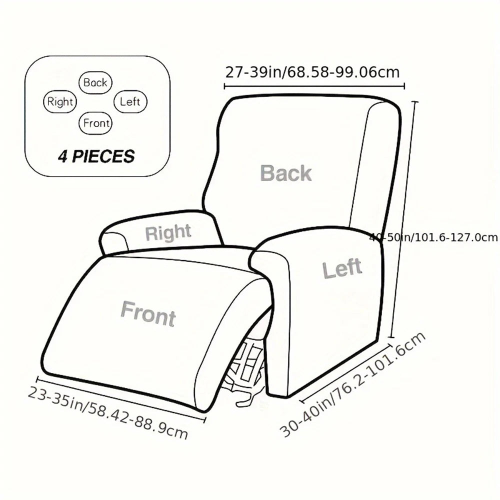 Minimalist Style Milk Silk Chair Cover, Fully Wrapped Elastic High-End Sofa Cover, Sofa Cover, Single Recliner, Massage Chair Qme