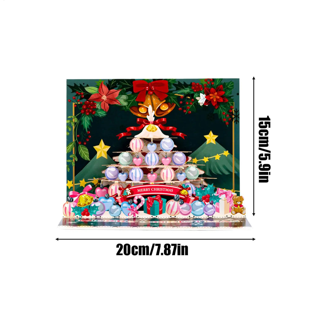 Christmas Greeting Cards Creative Giftcards 3D Merry Christmas Giftcards For Friends Women Boys Girls Youth Teens Grandma Qme