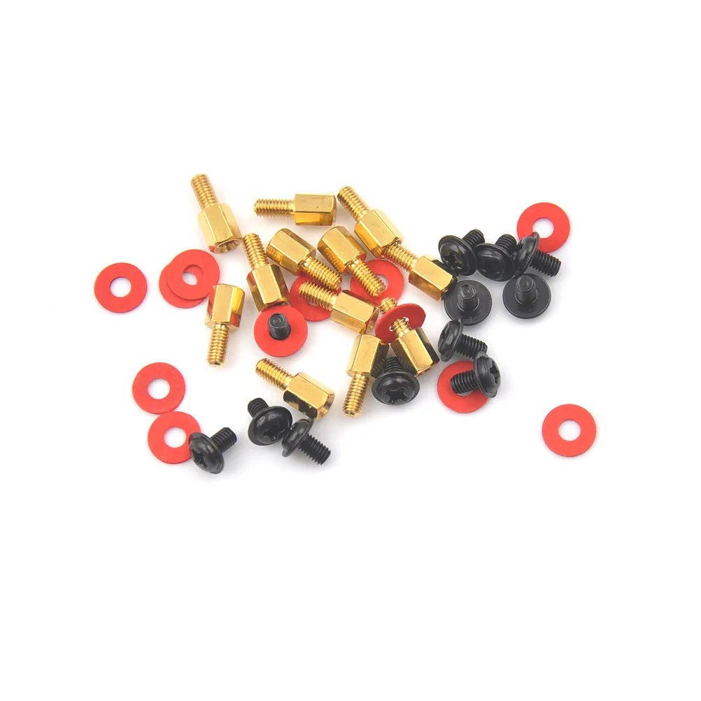 12pcs Computer Screws Motherboard Standoffs/ Screws/ Washers Kit Qme