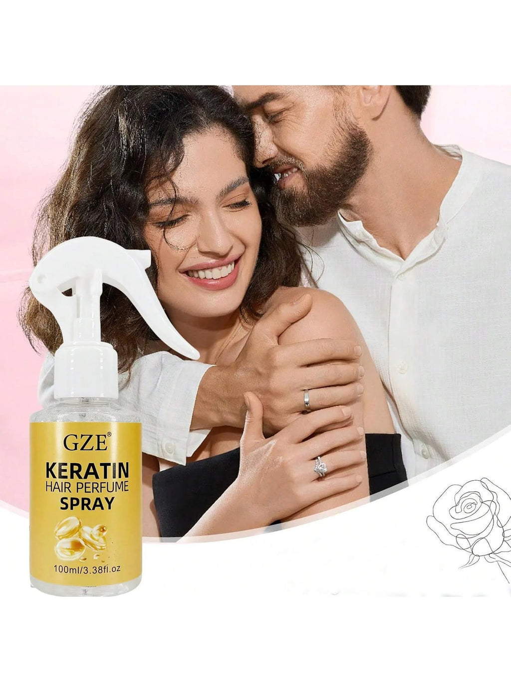 GZE Keratin Hair Perfume Spray Mist Refreshing Spray For Hair & Body Long Lasting Moisturizing For Soft Silky Straightening Hair Qme