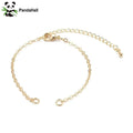 PandaHall 25PCS Brass Cable Chain Bracelet Makings with Jump Rings & Lobster Clasps, Gold 6-3/8 inch(16.3cm) for DIY Jewelry Qme Default Title