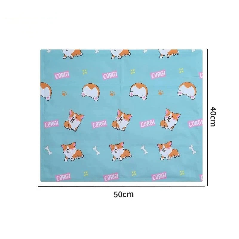 Reusable Pet Cooling Mat Waterproof Gel Pad Dogs Cats Summer Non Qme A8