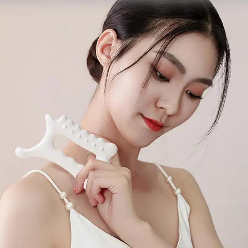 Ergonomic Handheld Gua Sha Board Non-ceramic Massage Tool Face Body Qme