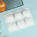 DIY Silicone Baking Mold Chocolate Pudding Bakeware 6 Cavity Qme White