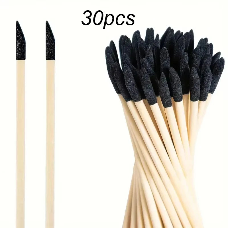 10/20pc Dual-Purpose Sanding Sticks - Precision Frosted Tips & Flat Head - Ideal for Crafts & Model Making Qme 30pcs