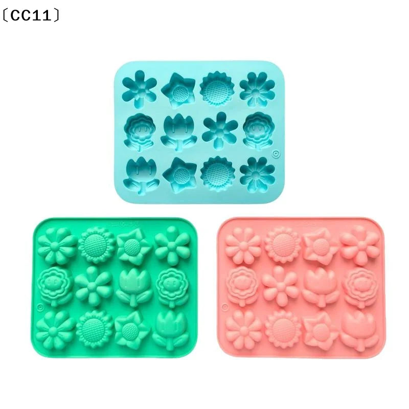 Food Grade Silicone Flower Mold Non Stick Homemade Baking Chocolate Qme
