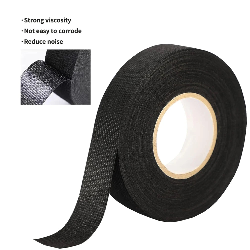 9/15/19/25/32mm Width Electrical Heat Resistant Harness Tape 15m 25m Insulation Automotive Wiring Protection Fabric Cloth Tape Qme