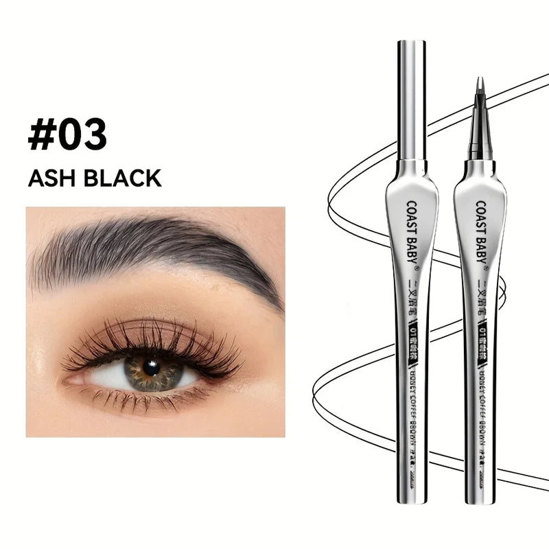 Natural Hair-like Strokes Eyebrow Pen COAST BABY 2 Forks Tip Qme B2-10-03