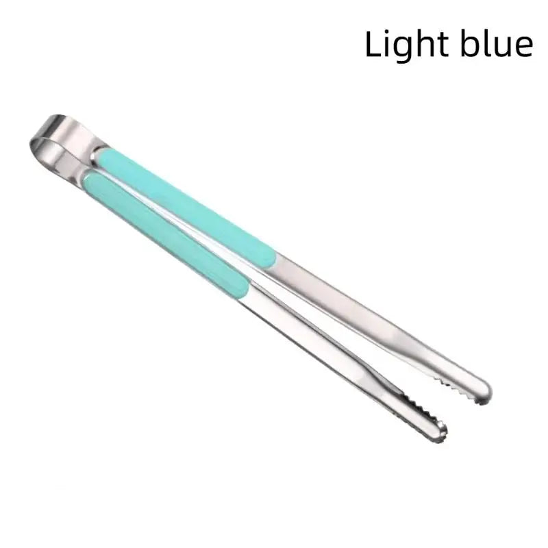 Stainless Steel Barbecue Clip Non-slip Thickened Simplicity Portable Qme Light blue
