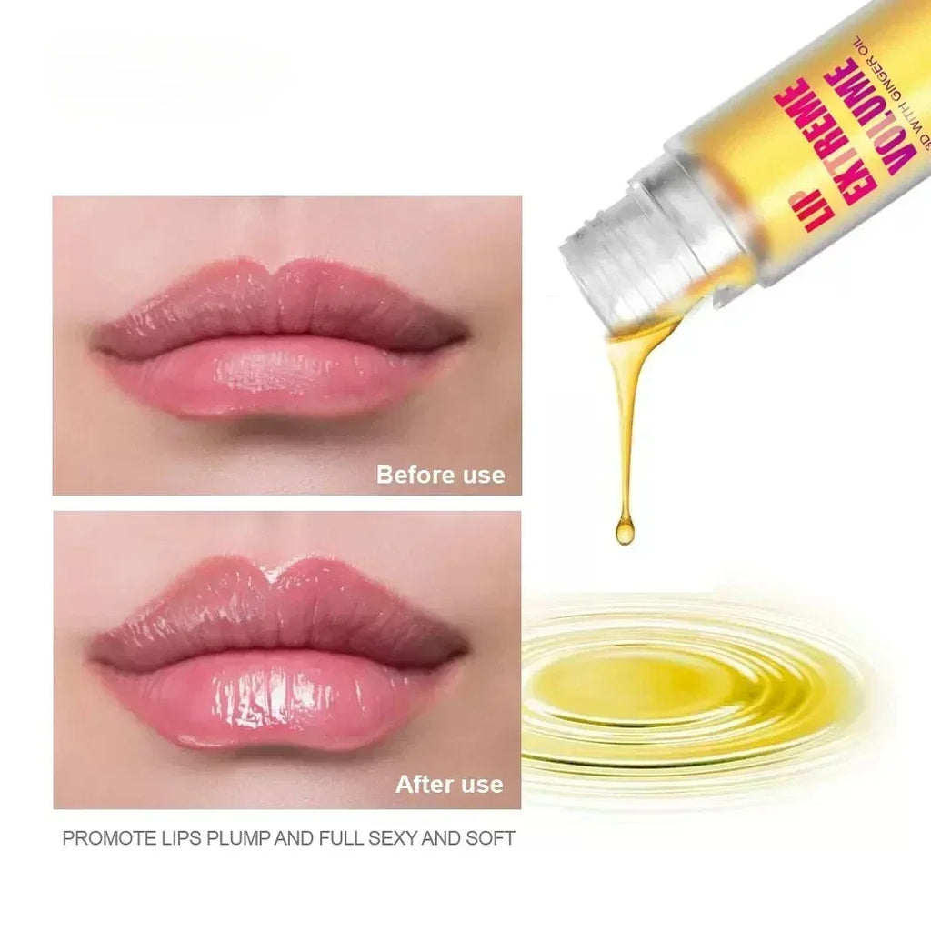 1/2Pcs Ginger And Mint Lip Plumper Oil Radiant,Plumping Lip Volumizing Serum for Smoother,Fuller Lips for Youthful and Sexy Look Qme