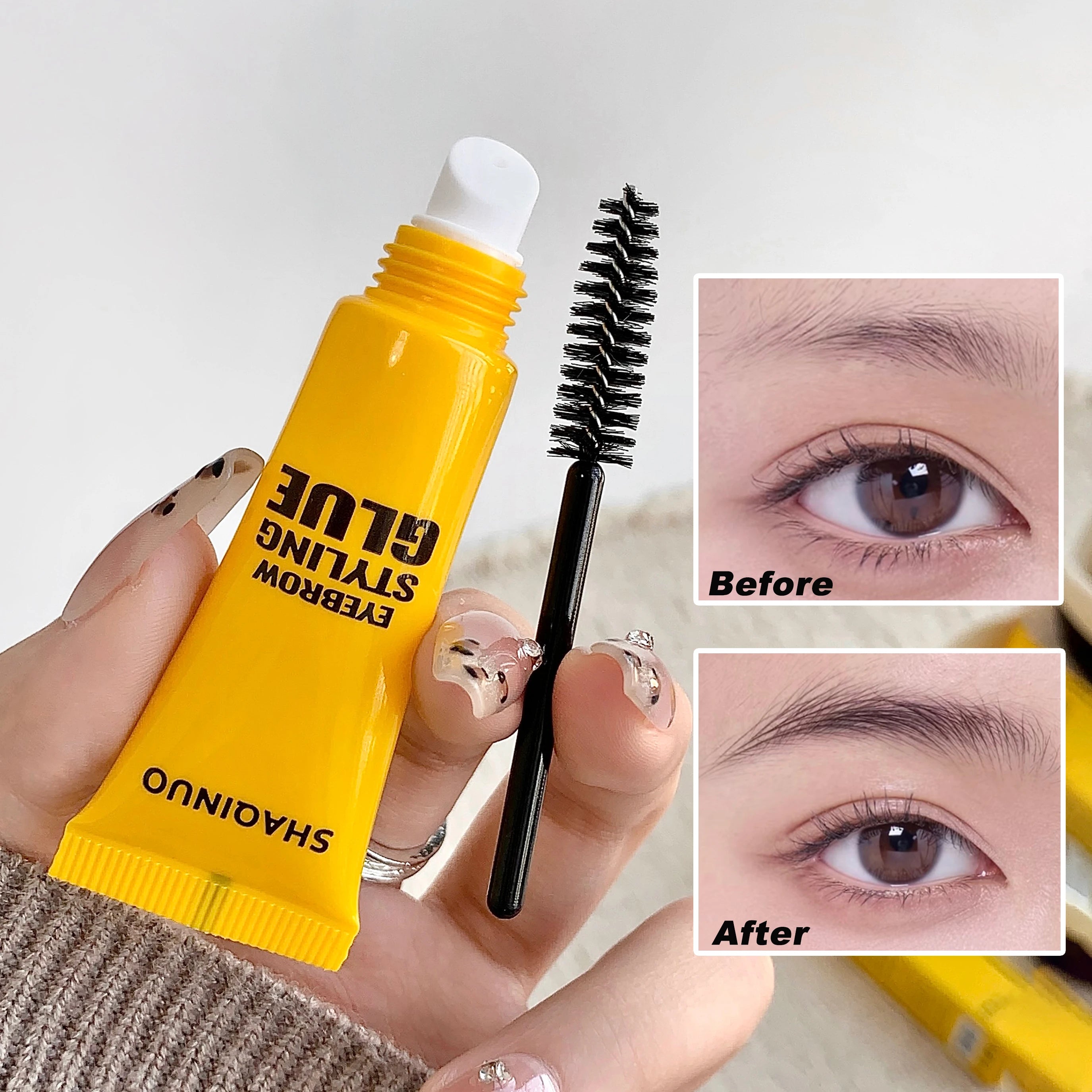 SHAQINUO 3D Brow Gel Eyebrow Shaping Transparent Waterproof Natural Qme