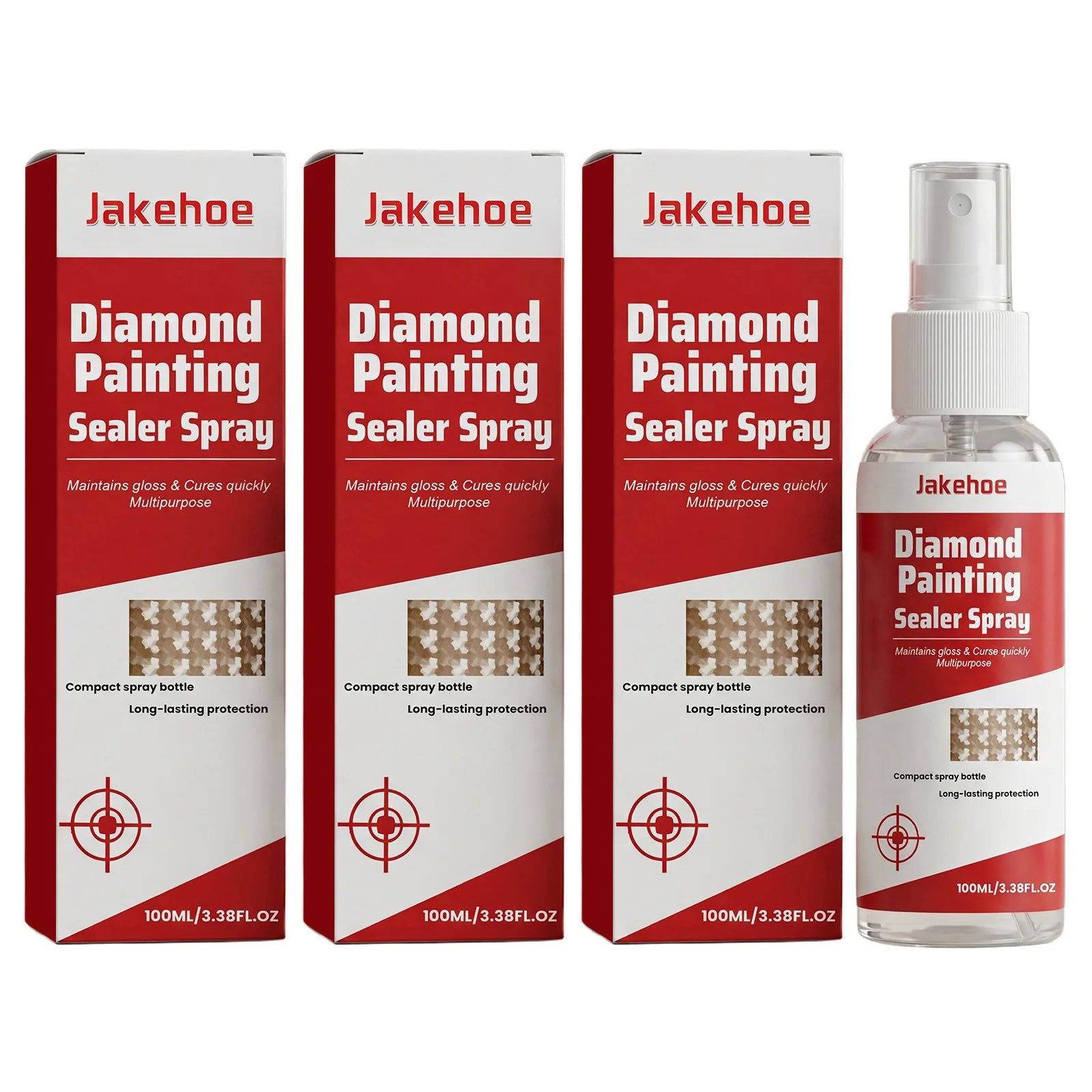 Diamond Painting Sealer Spray Fast Curing Transparent Coating Preserve Sparkle Shine Prevent Fading Diamond Art Protective Spray Qme 3 x 100ML Boxed