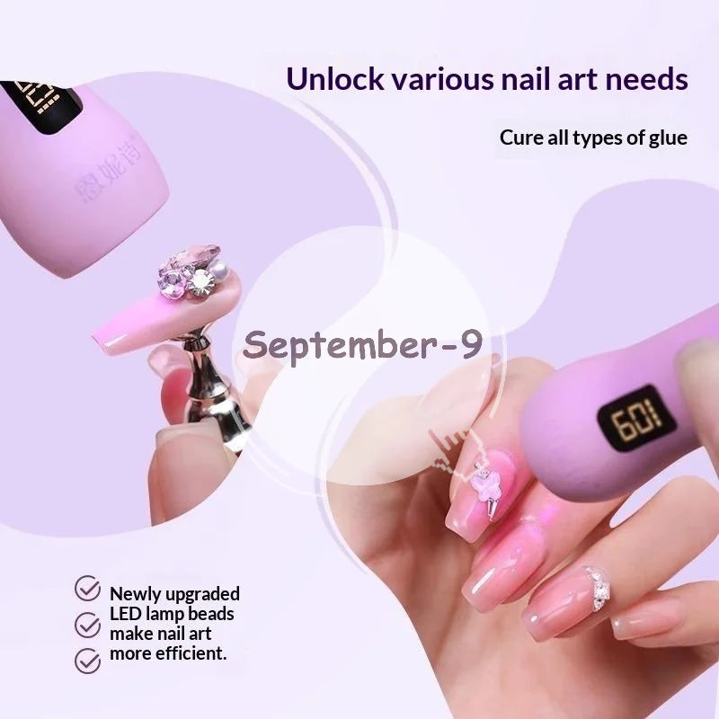 Cute Paw Rechargeable UV Nail Lamp Fast Curing LED Light Parent Child Qme No plug