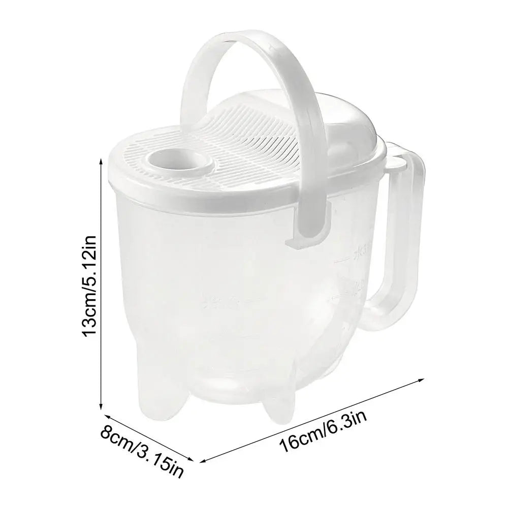 Rice Washer Kitchen Colanders Strainer Bowl Lid Household Vegetable Qme Transparent