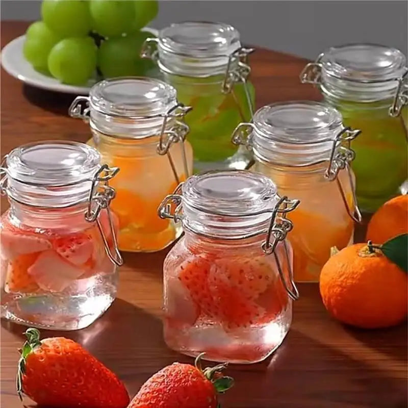Transparent Big Mouth Jam Bottle Storage Jar Household 50 Glass Qme