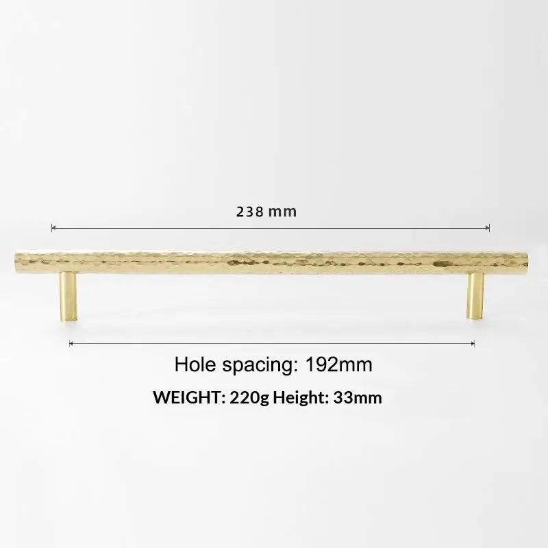 Drawer Hammer Pattern Pull Handle For Cabinet Single-hole Pull Handles For Wardrobe Handle Brass Copper Pulls Qme C