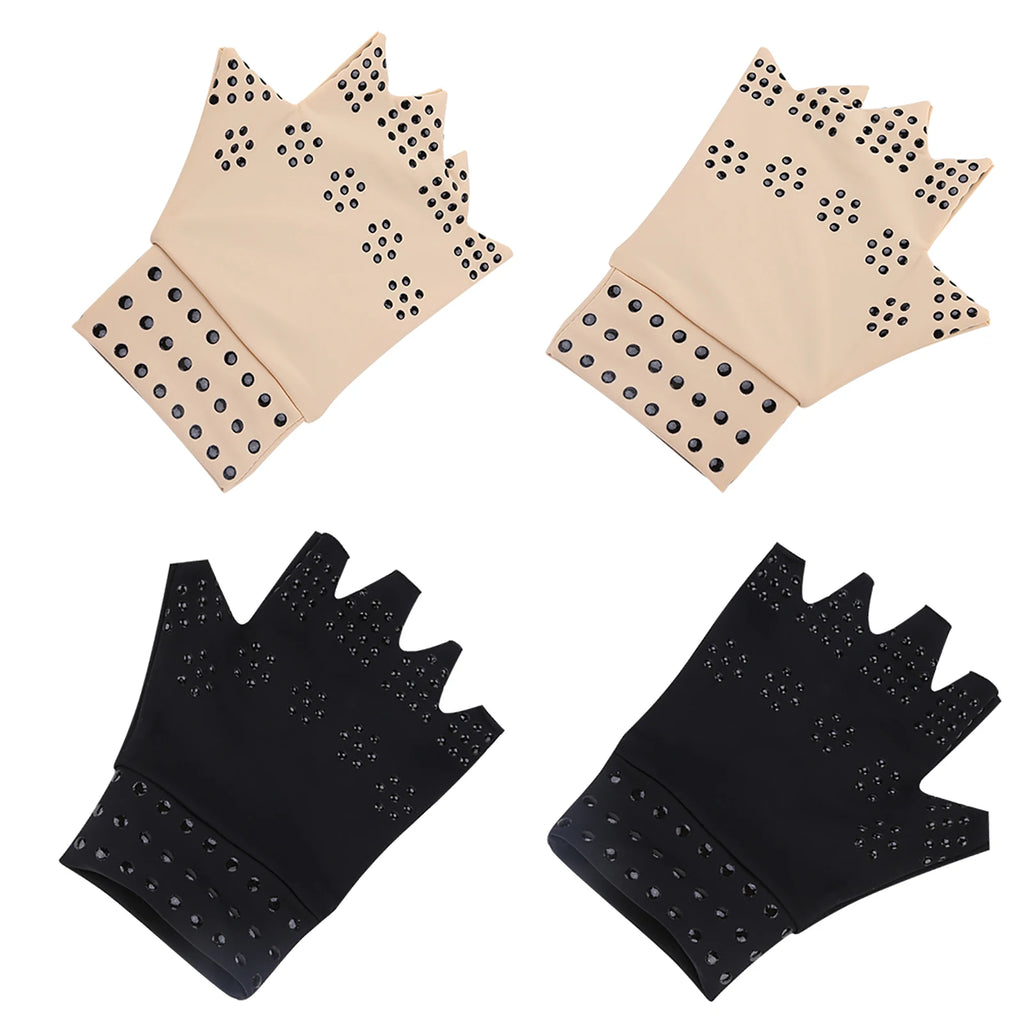 1 Pair Fingerless Gloves Unisex Nylon Compression Gloves Breathable for Daily Living Compression Gloves Fingerless Hand Glove Qme