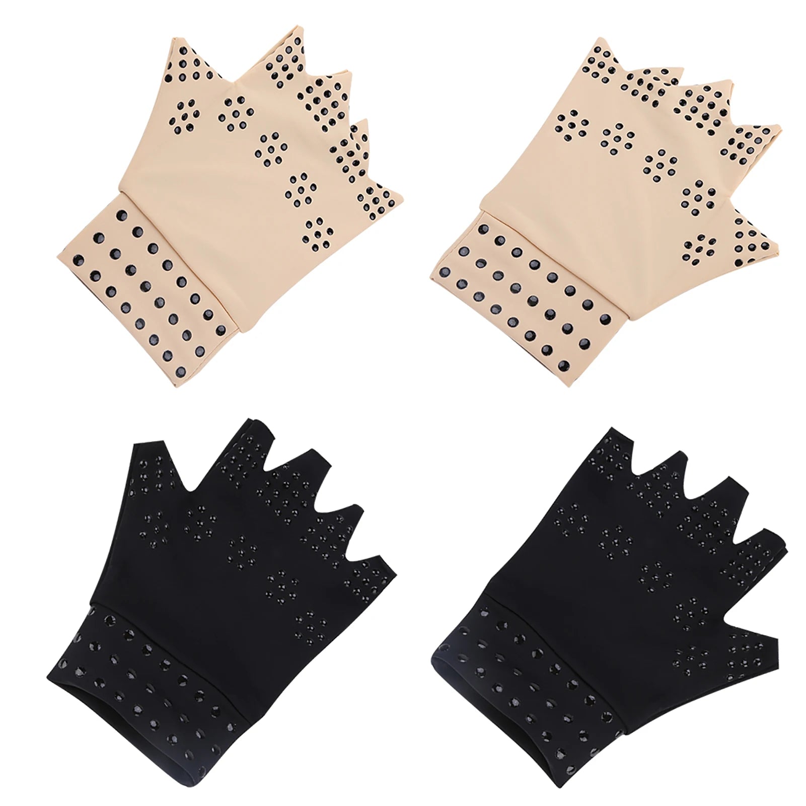 1 Pair Fingerless Gloves Unisex Nylon Compression Gloves Breathable for Daily Living Compression Gloves Fingerless Hand Glove Qme